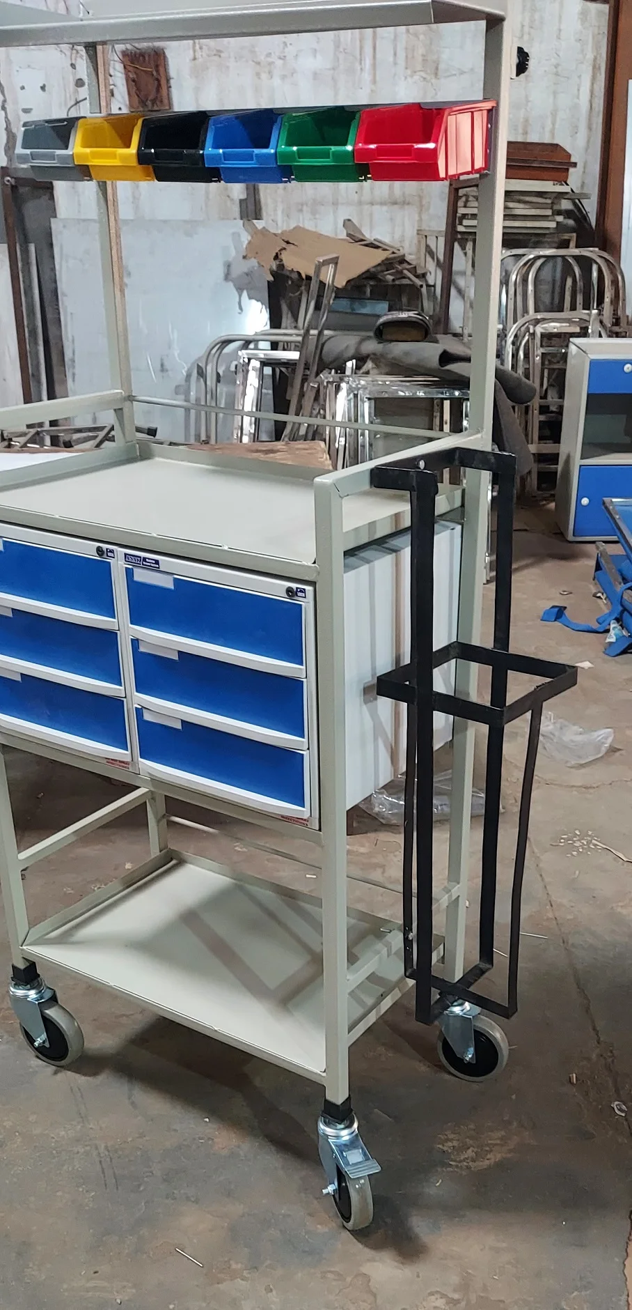 Standard Steel Hospital emergency trolley crash cart trolley Stainless Steel Crash Cart medical hospital medicine trolley