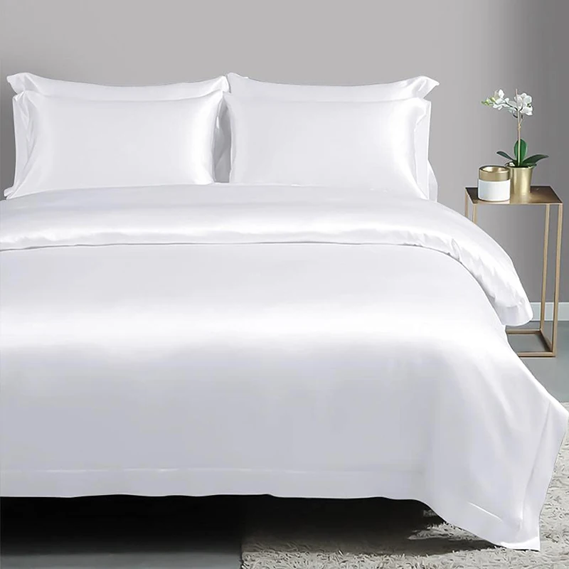 Wholesale Low Price hotel White Satin Cotton Duvet Covers Custom Quality Cotton Made Duvet Covers