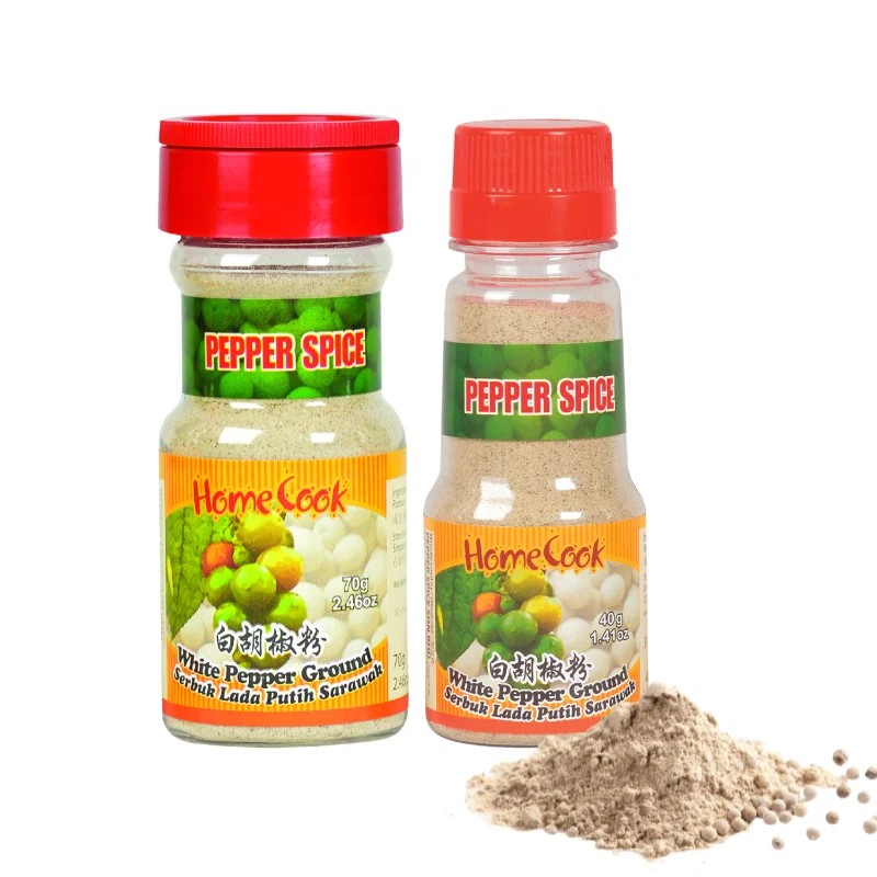 Wholesale High Quality White Pepper Powder 40g Low MOQ Europe Export Standard Brand New Pure White Pepper Mill OEM Available