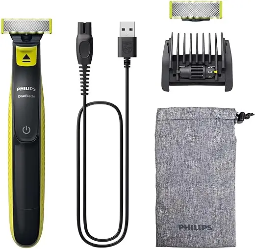Philips OneBlade Original Hybrid Face  Electric Beard Trimmer,  1xOriginal Blade for face,  Adjustable Comb (Model QP2724/30)