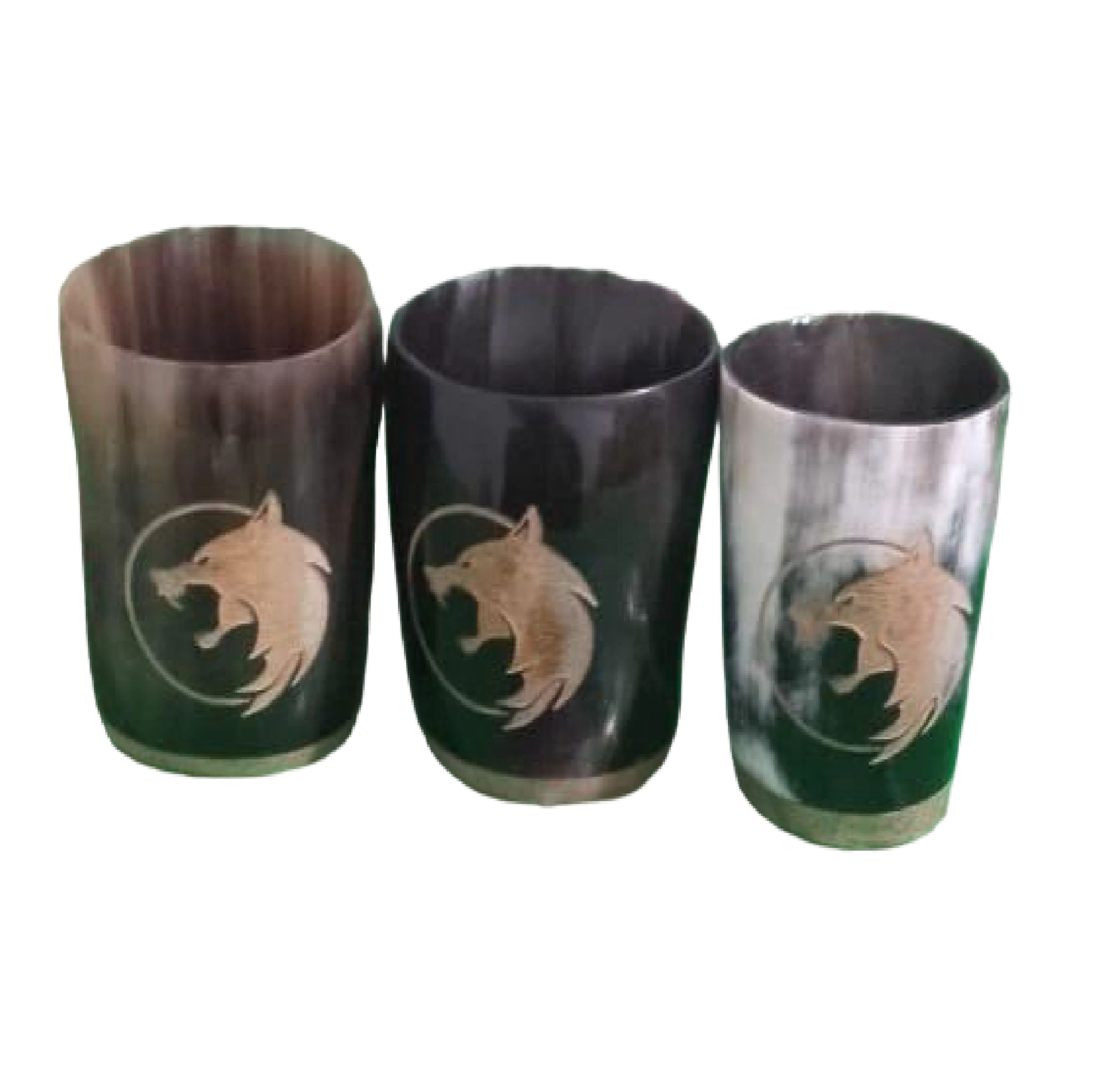 Top Quality Buffalo Horn Low Prices Hand Blown Professional Supply Personalized Horn Shape Beer Glass Wholesale Form India