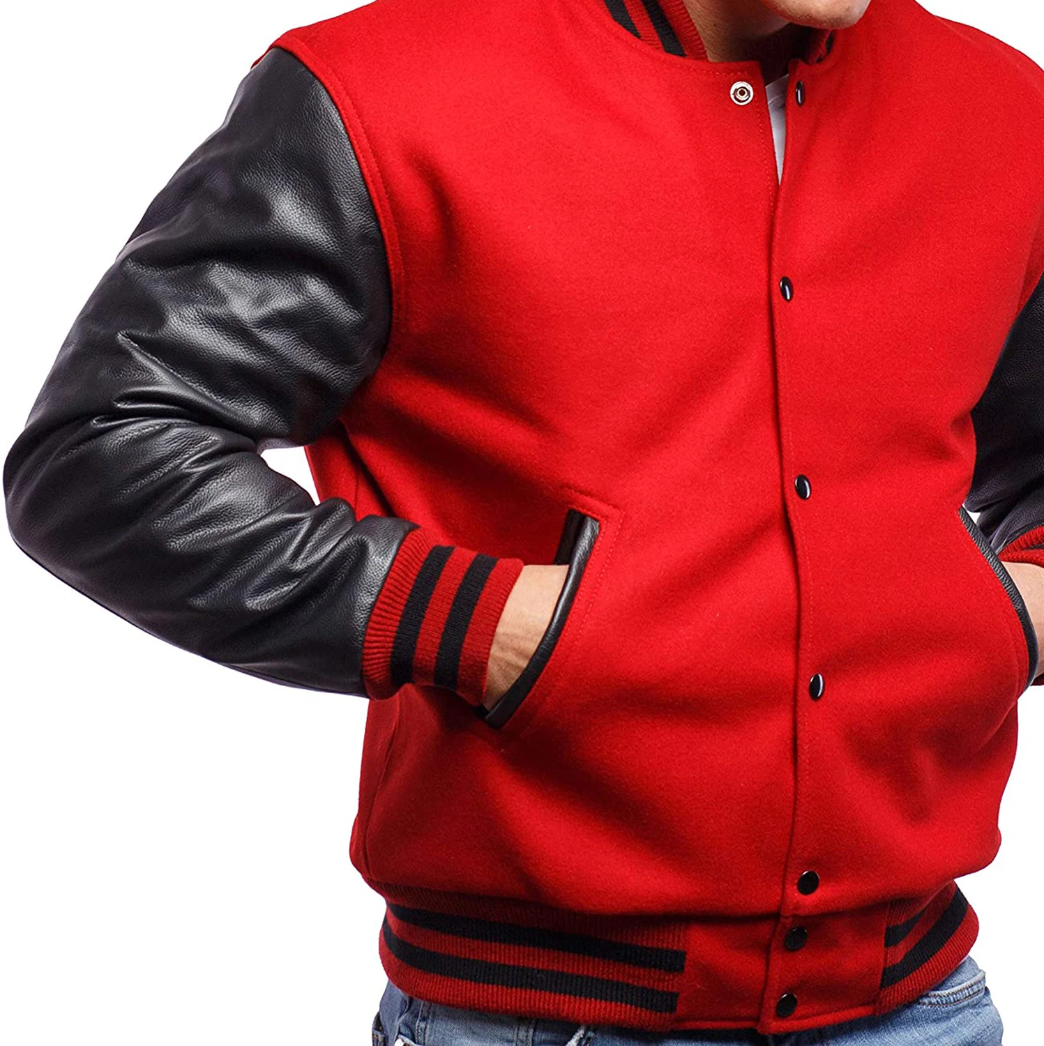 Custom Embroidery Men Cheap Letterman Varsity Jacket