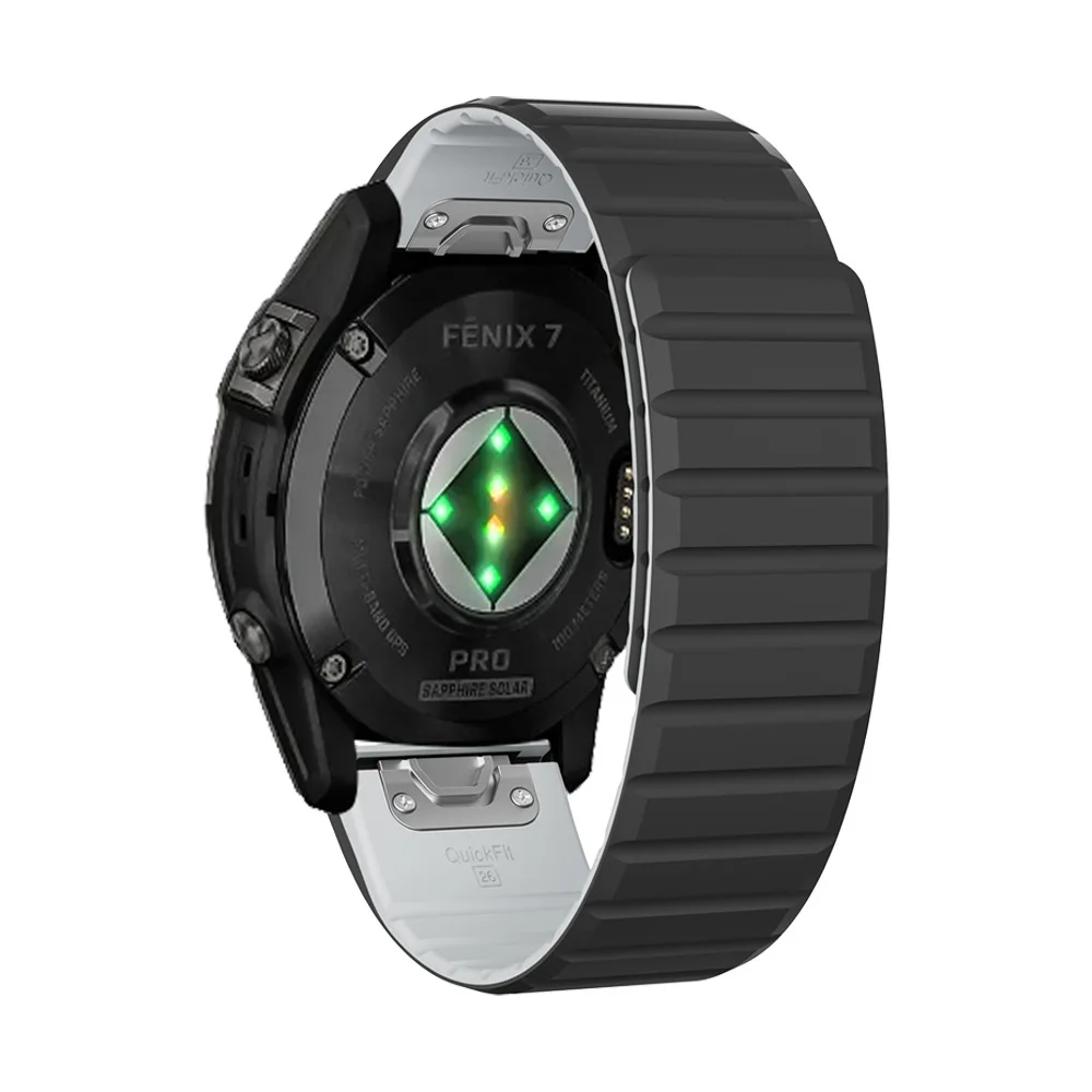 RYB Bracelet Magnetique Silicone Band for Forerunner 965/955/945/935/Fenix 7Pro/Fenix 6 Pro GPS/Fenix 5 Plus/Quatix 5/MARQ