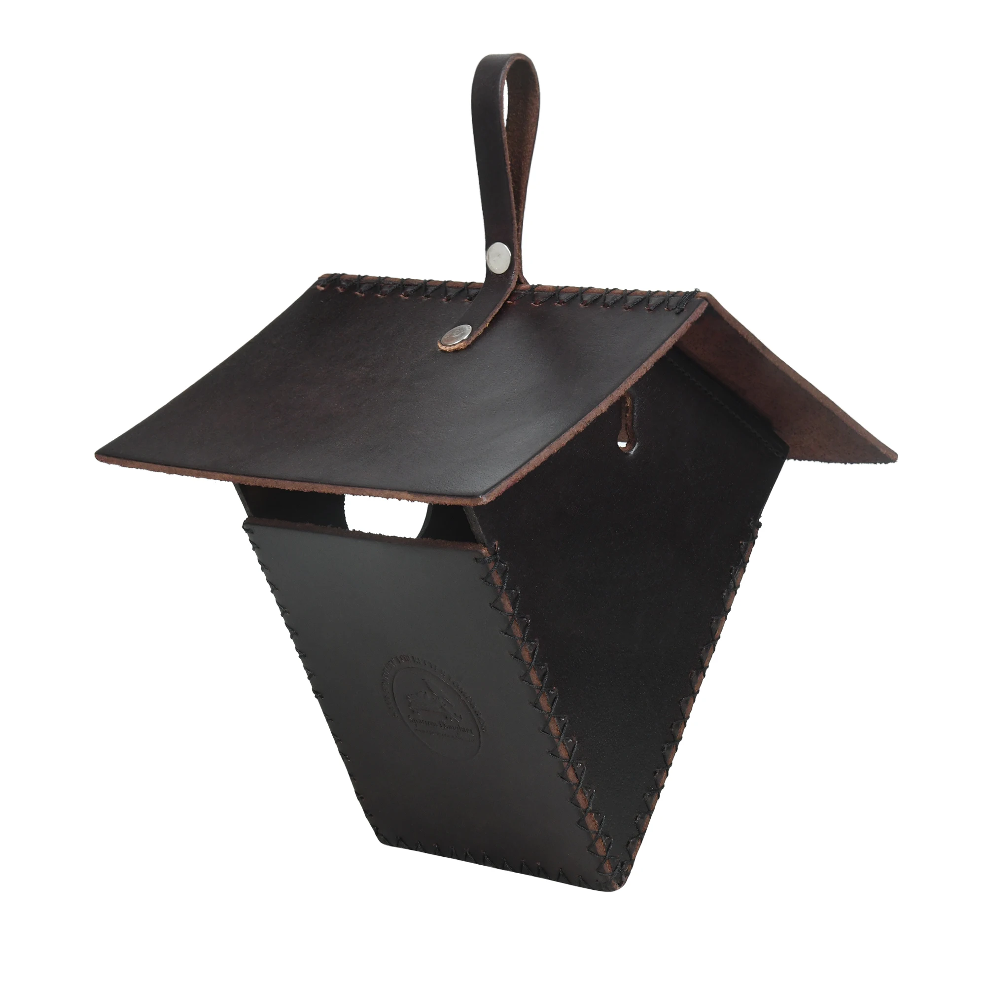 TOP TRENDING LEATHER BIRD HOUSE HANDCRAFTED NATURAL HIDE LEATHER NATURE FRIENDLY BIRD RAIN SHELTER SMALL BIRD HOUSE