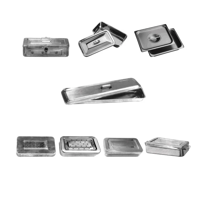 G loves box 300x150mm  instrument tray with cover perforated box size 100x50 mm steel made instruments box