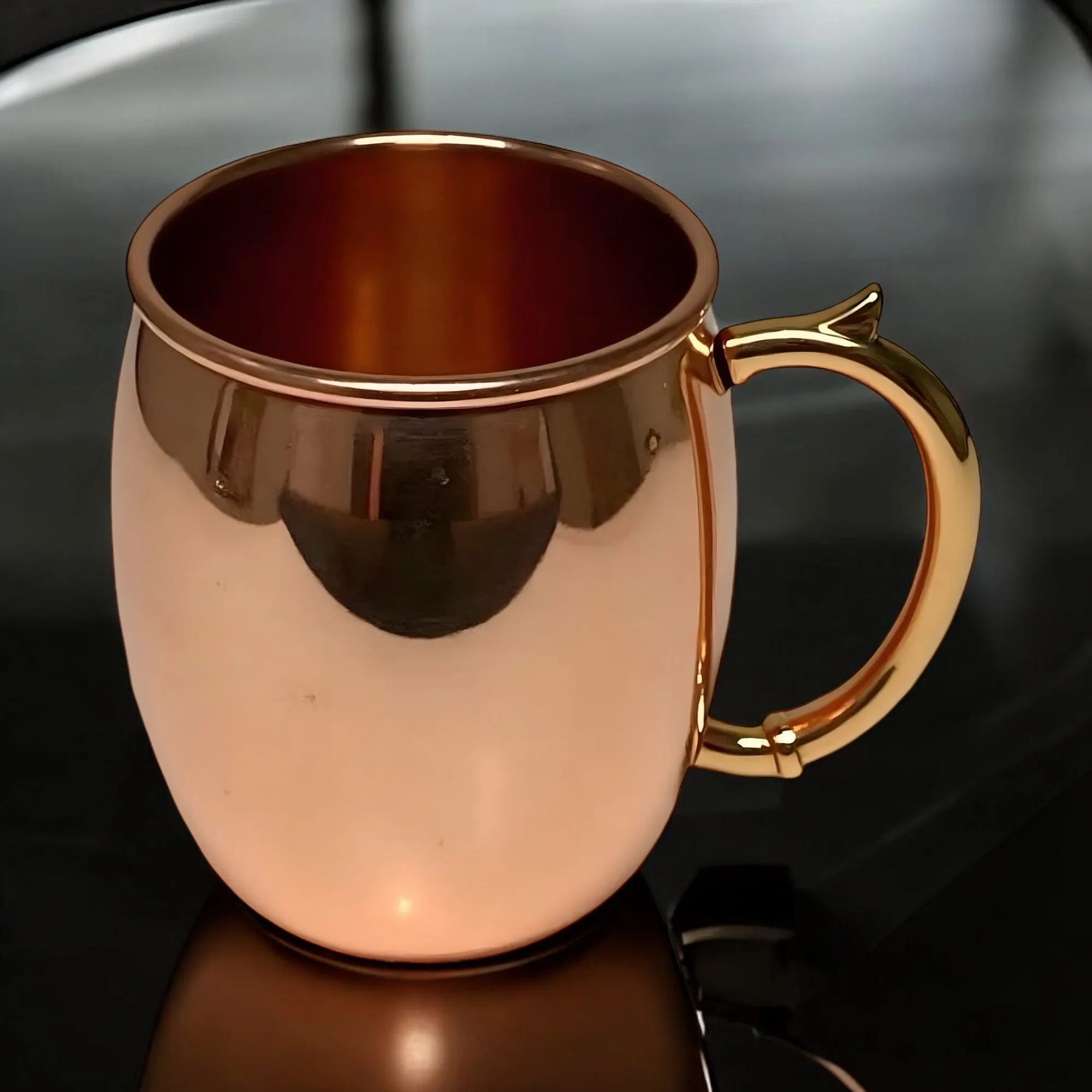 Best Ayurveda Lifestyle Moscow Mule Mug High Quality Food Grade Copper Stainless Steel Brass Handle 14oz Eco-Friendly Gifts