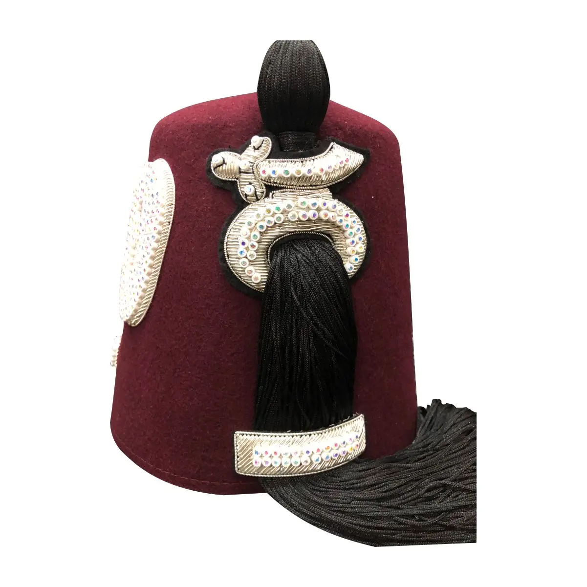 Brand New 2023 Customized Shrine Fez High Quality Custom Temple Maroon Shriner Fezzes