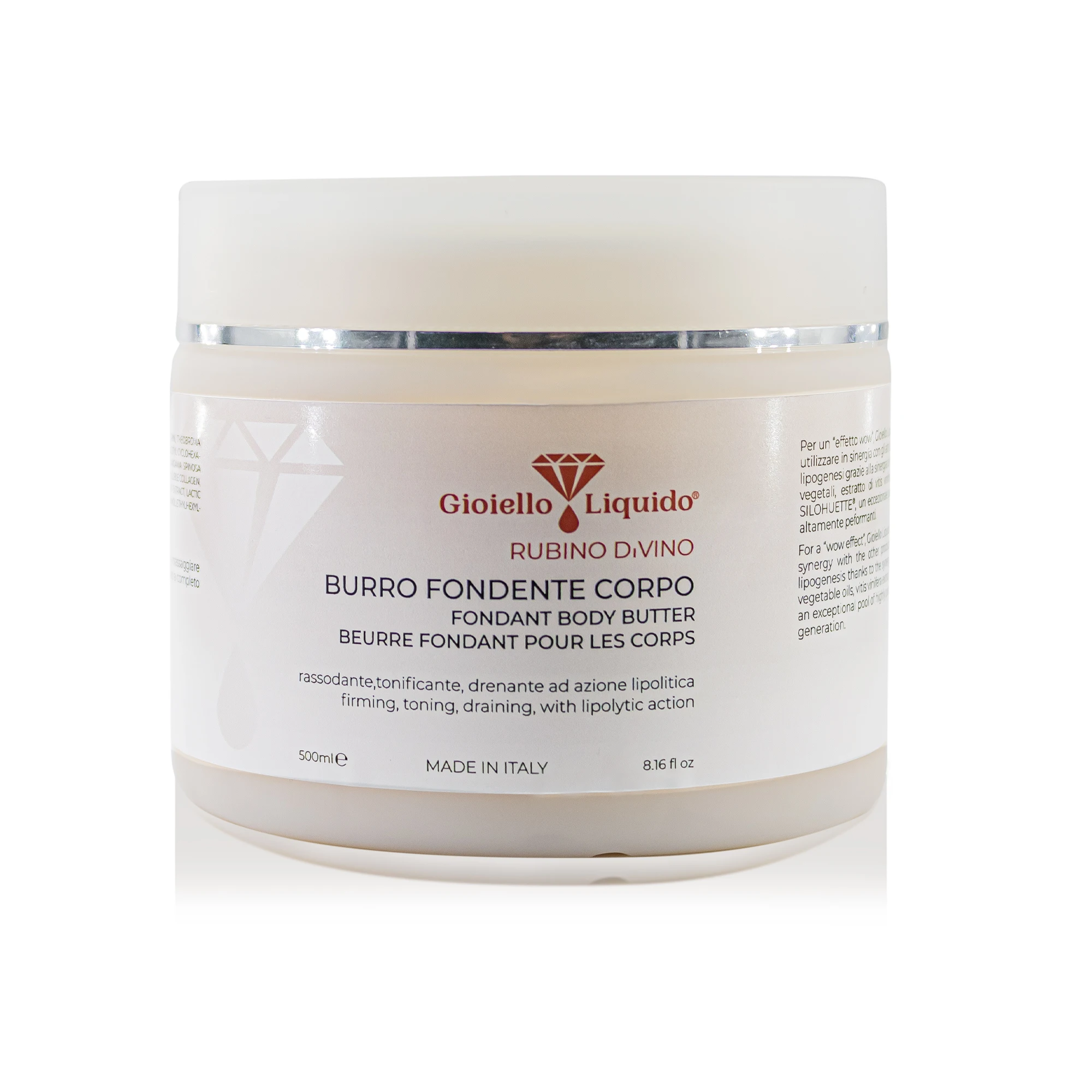 Top Quality Made in Italy Rare Beauty Skincare Body Butter Divine Ruby body cleansing exfoliants 500 ml