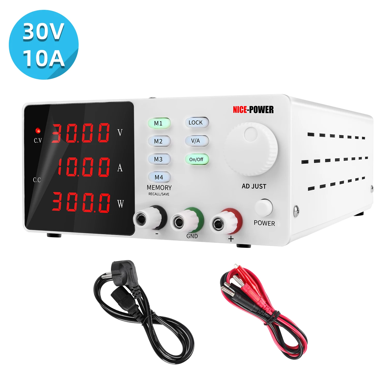 NICE-POWER SPPS-S3010 30 В, 10 А, Регулируемый преобразователь постоянного тока, стабилизированный источник питания, многофункциональный источник питания для защиты от перегрузки