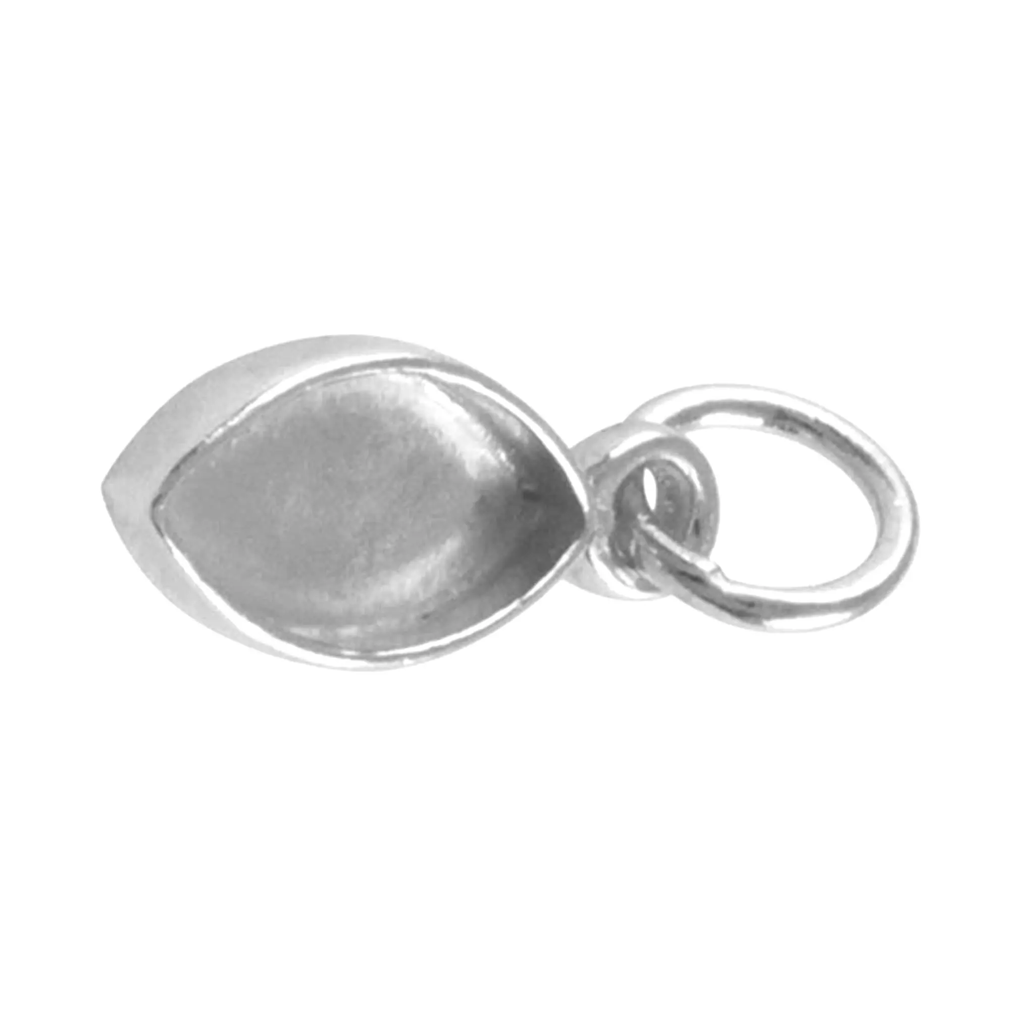 925 Sterling Silver Finding Supply DIY Collet Metal Mounting Bezel Charm Pendant Marquise 3x6mm to 10x20mm Women Bezel Setting