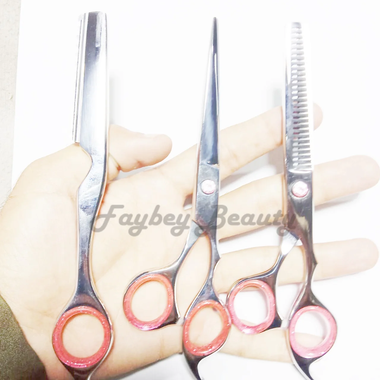 Cheapest pink color customize hair dressing and thinning scissors stainless steel high quality 4 to 7 inch  scissor