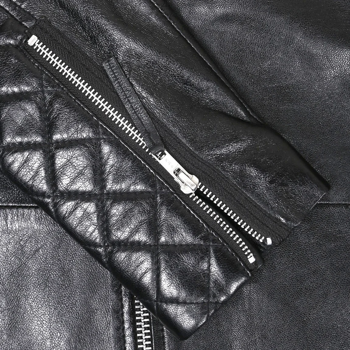 Mens Pockets Leather Jackets Long Sleeve Cruise Man Leather Jacket Leather Slim Fit Riders Zipper Jacket