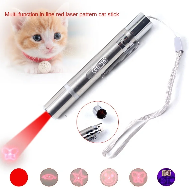 Usb Charging Led Flashlight Uv Light Pet Catch Interactive Laser Pointer Cat Laser Pen