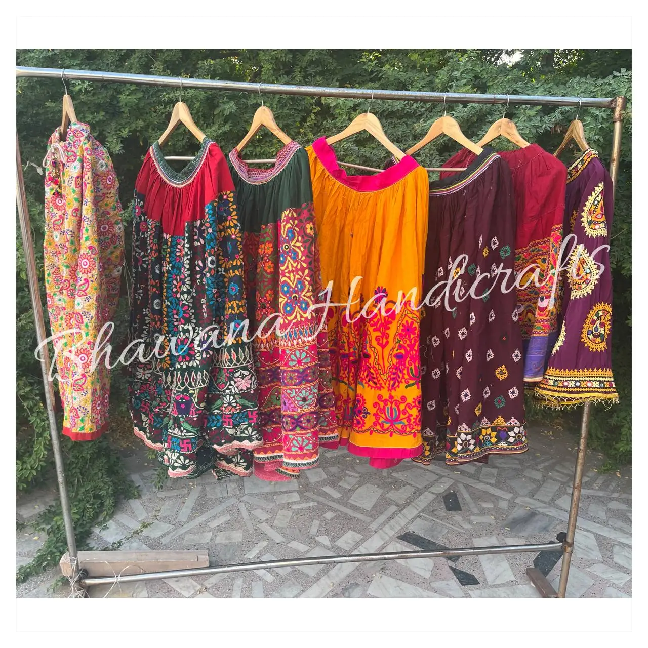 Banjara Hand embroidery vintage old skirt, Gypsy Boho style skirt, Long boho Gujrati skirt, Cotton ghagra unique skirt