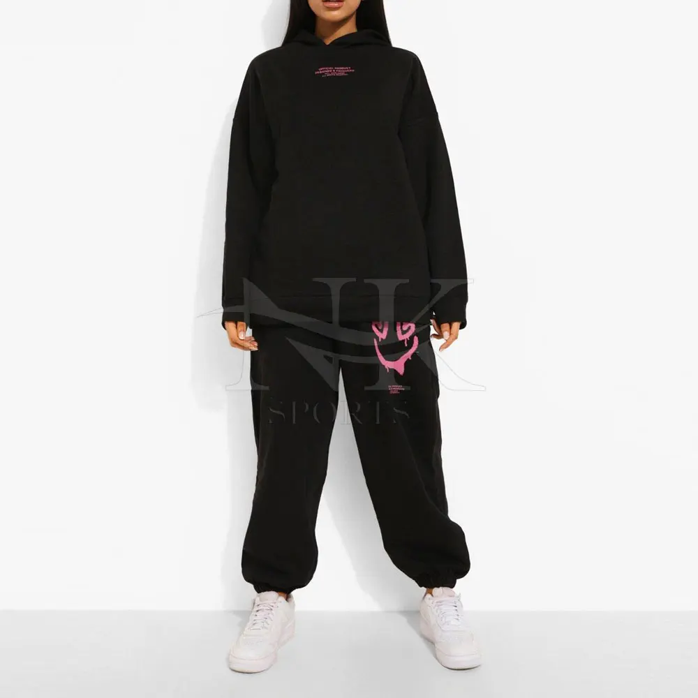 Pocket Styled Breathable New Women Tracksuit Printed Designed Street Wear Stylish Women Tracksuit