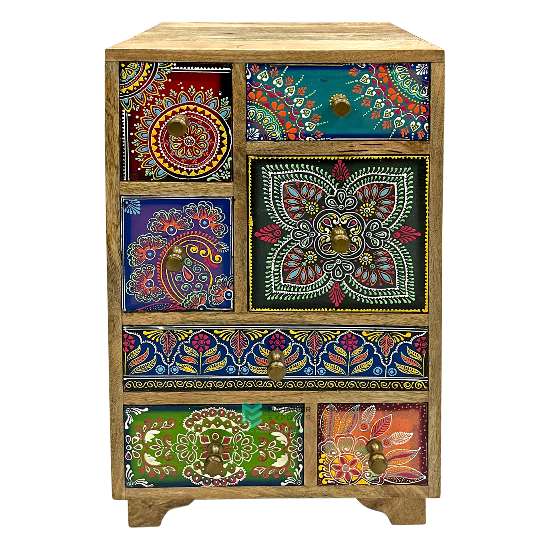 Best Selling Wooden Living Room Storage Cabinet Fine Hand Painted Seven Drawer Chest For Living Room / Bedroom Storage Furniture