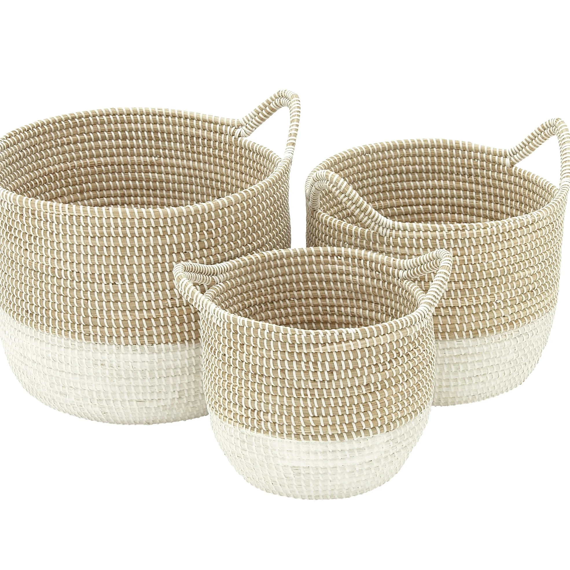 Handmade Seagrass Basket Storage Rattan Basket