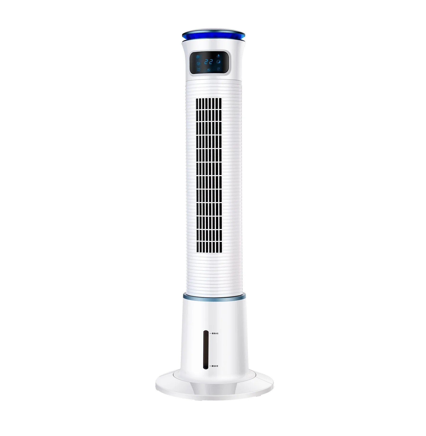 New water cooling bladeless tower fan with double water tank design