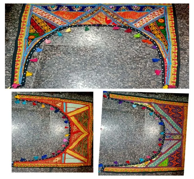 Multicolor thread and mirror Rajasthani Torans Door Hangings For Home Decor