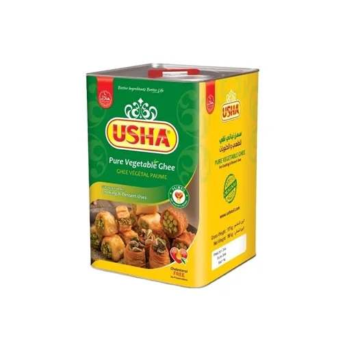 Super Refined Vegetable Ghee Made By RBD Palm Oil with USHA Brand and Logo For Arabic Cooking and Frying At Low Rates and Prices