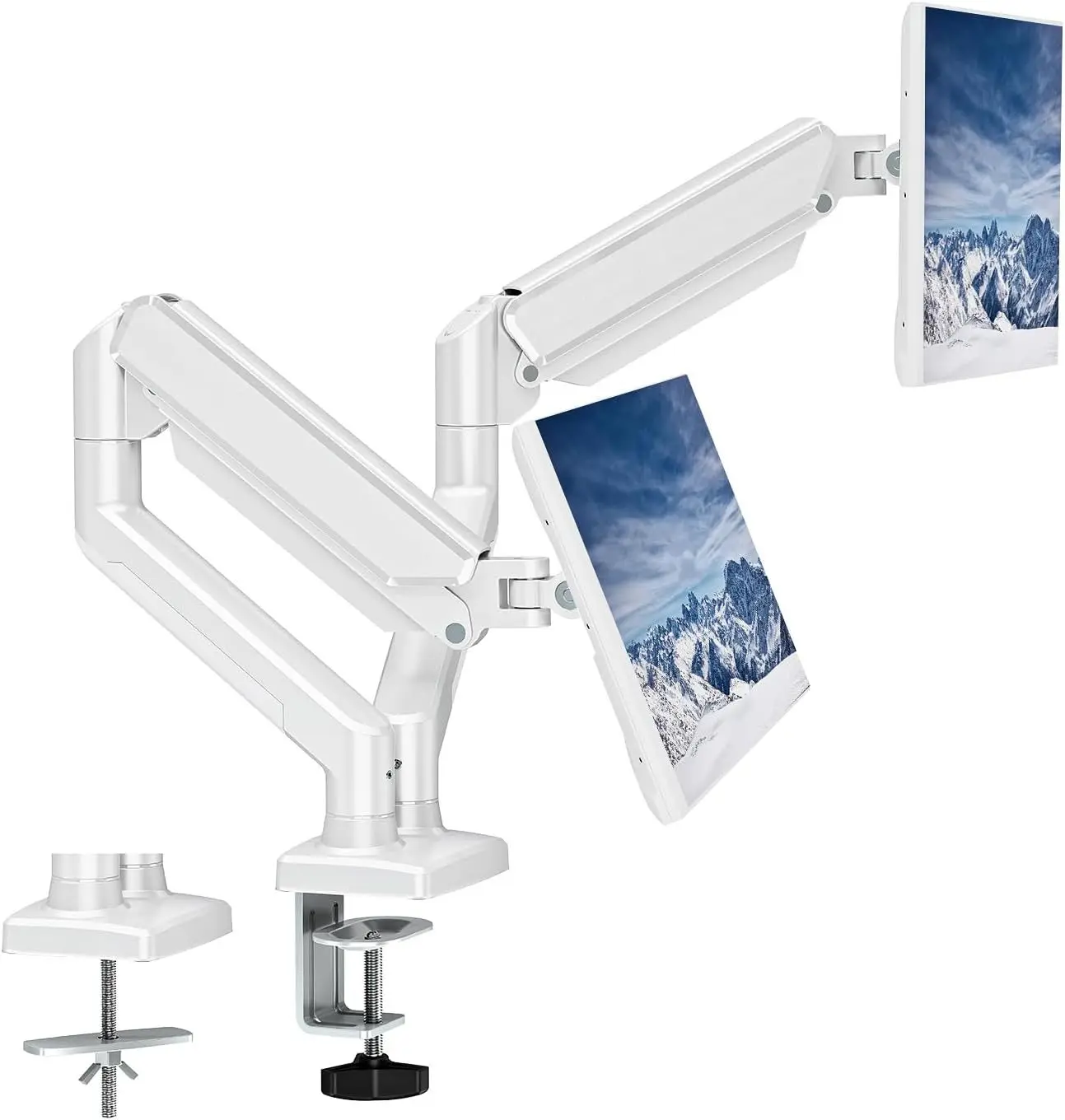 Mount-It Dual Monitor Desk Mount Fits Two Screens Refurbished