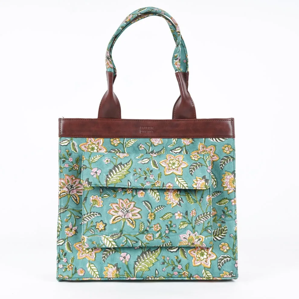 Tifany Blue Classic Tote Bag Luxury Premium Tote Bags Made in India Product By Indian Manufacturer and Exporter