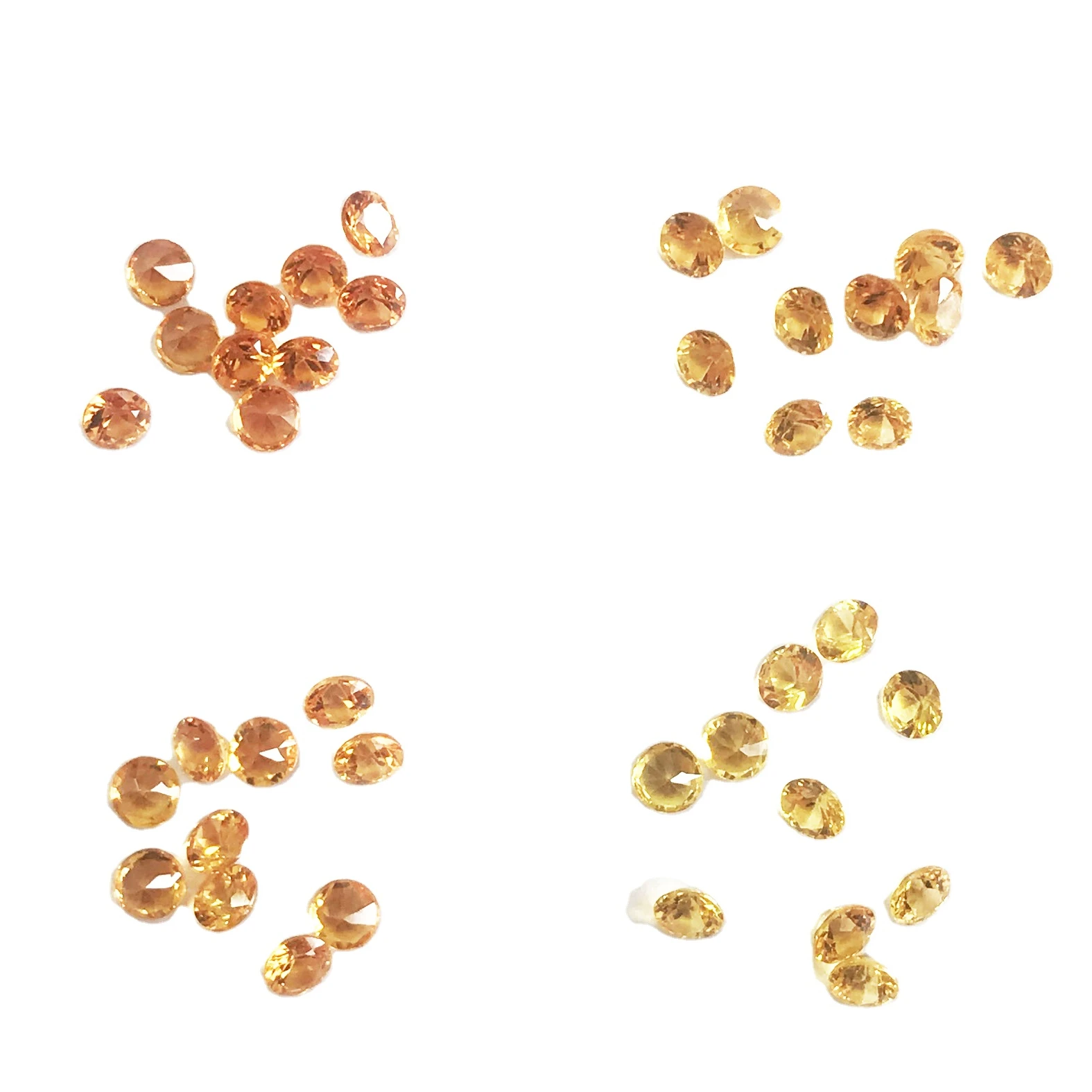 3mm Natural Yellow Sapphire Loose Diamond Cut Round Faceted Loose Gemstone For Jewelry Making Wholesale Price