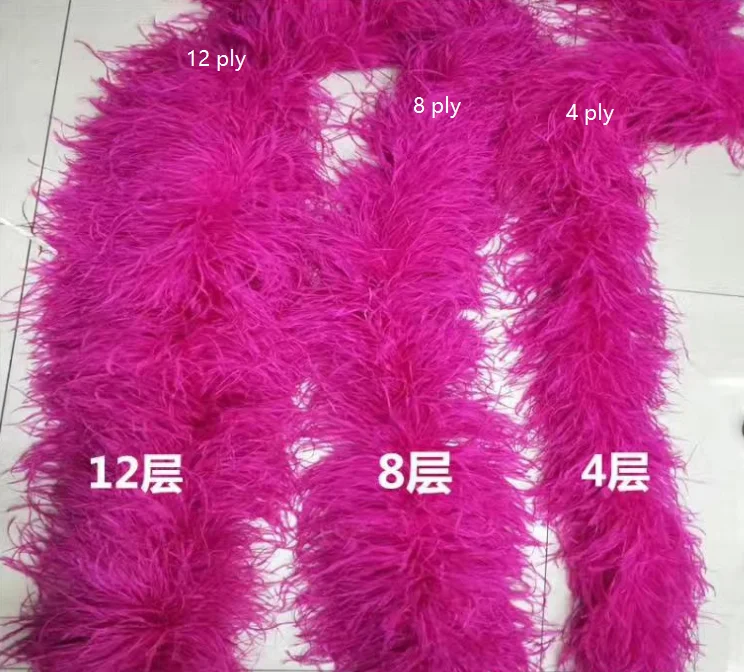 Direct manufacturer Beautiful 18 ply Ostrich Feather Boa For lady boutique Ostrich feather boa