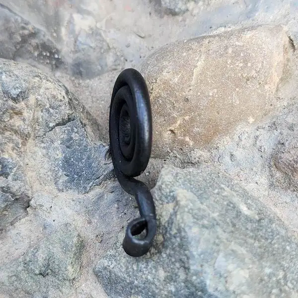 Top Quality Hand Forged Snake Shape Amulet, Blacksmith, Viking, Norse, Pendant, Jeweler, Iron, Steel, History, Pagan, Necklace