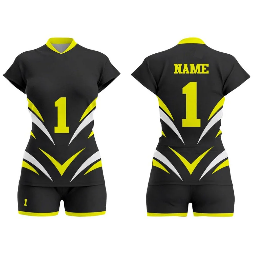 Latest OEM Design Volleyball Uniform High Quality Factory Made High Women Custom Logo Volleyball Jersey and Shorts Low MOQ