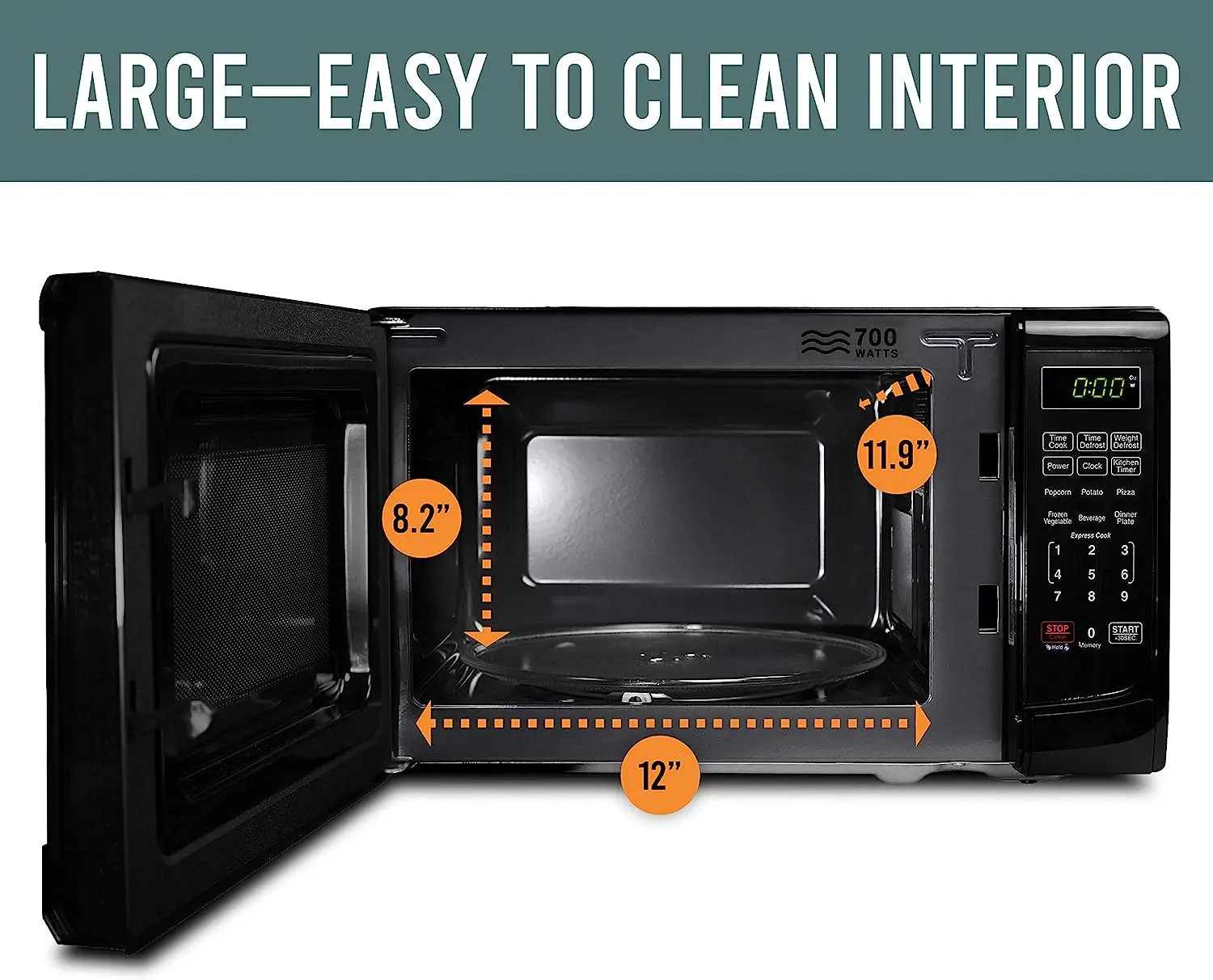 Farberware Countertop Microwave 700 Watts, 0.7 cu ft - Microwave Oven With LED Lighting and Child Lock