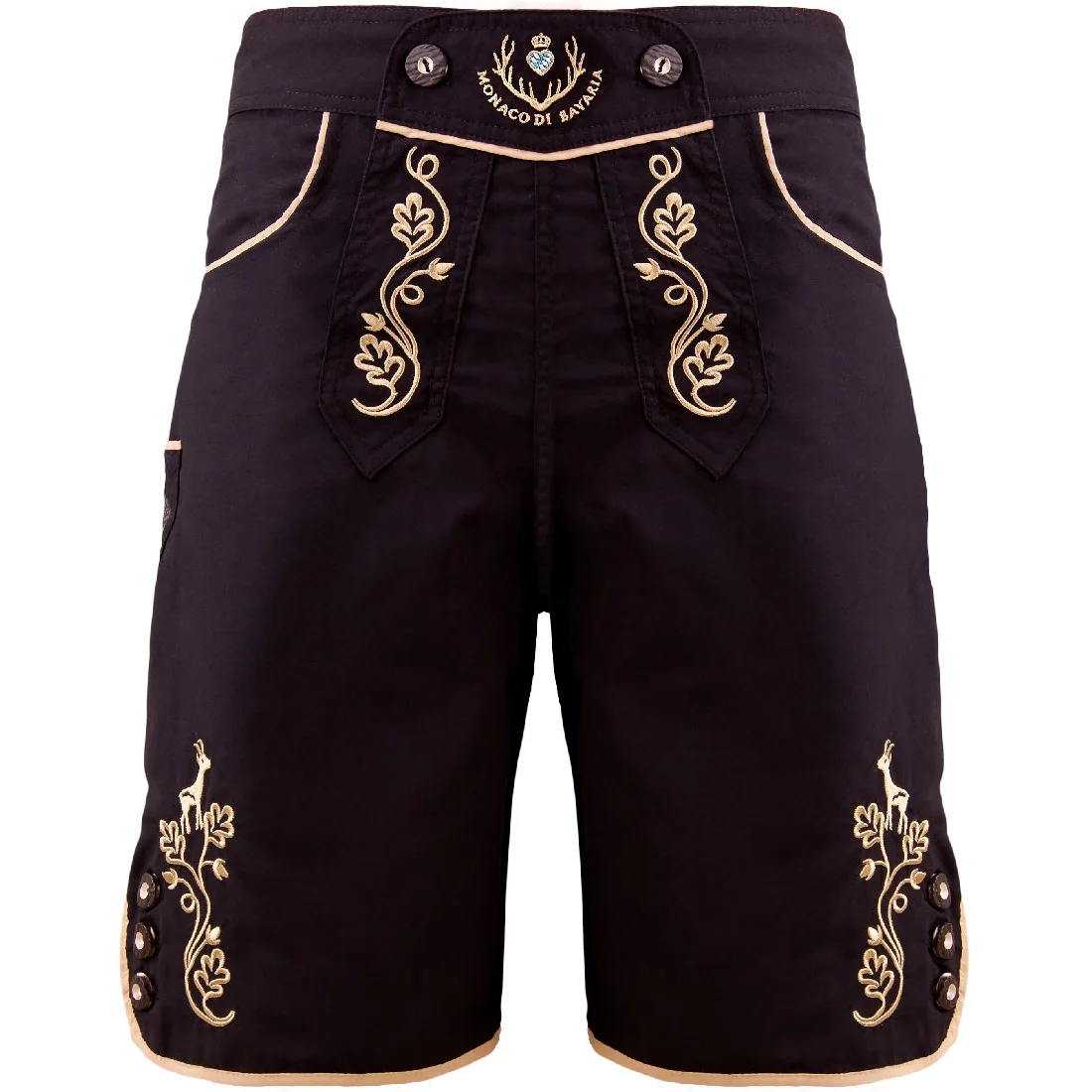 Wholesale Popular Fashionable original Bavarian leisure pants in leather pants style Genuine Leather Lederhosen Shorts.