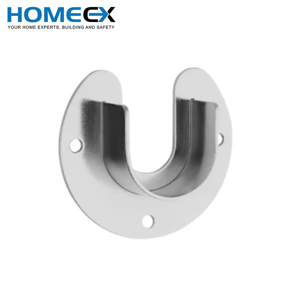 Satin Nickel Finish Heavy Duty Closet Rod Holder Poles Socket Closet Flange Set