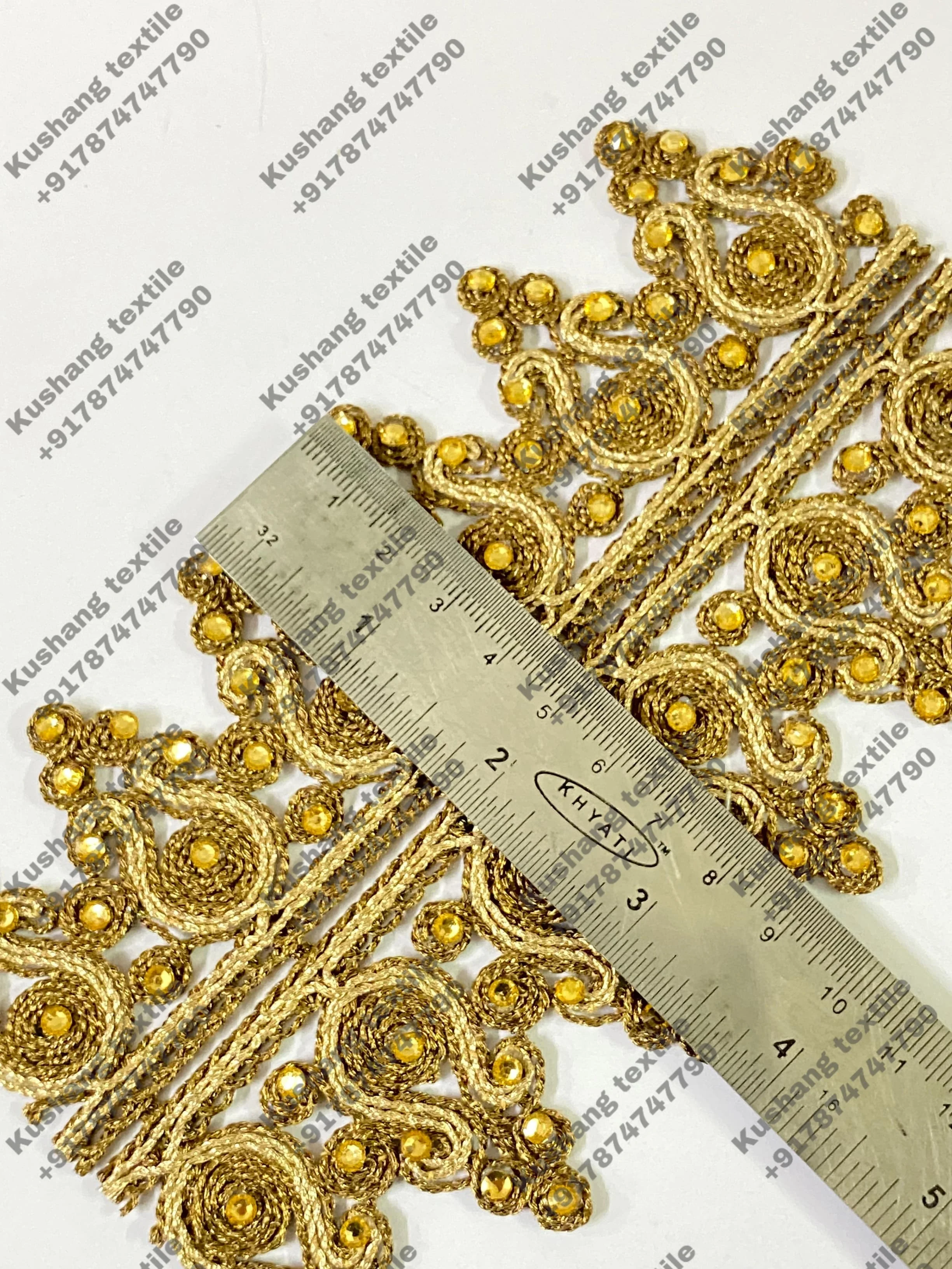 Golden Morocco Lace Trim Embroidery Beads Sequin Lace Trim Garments Lace Borders Deals In Wholesale