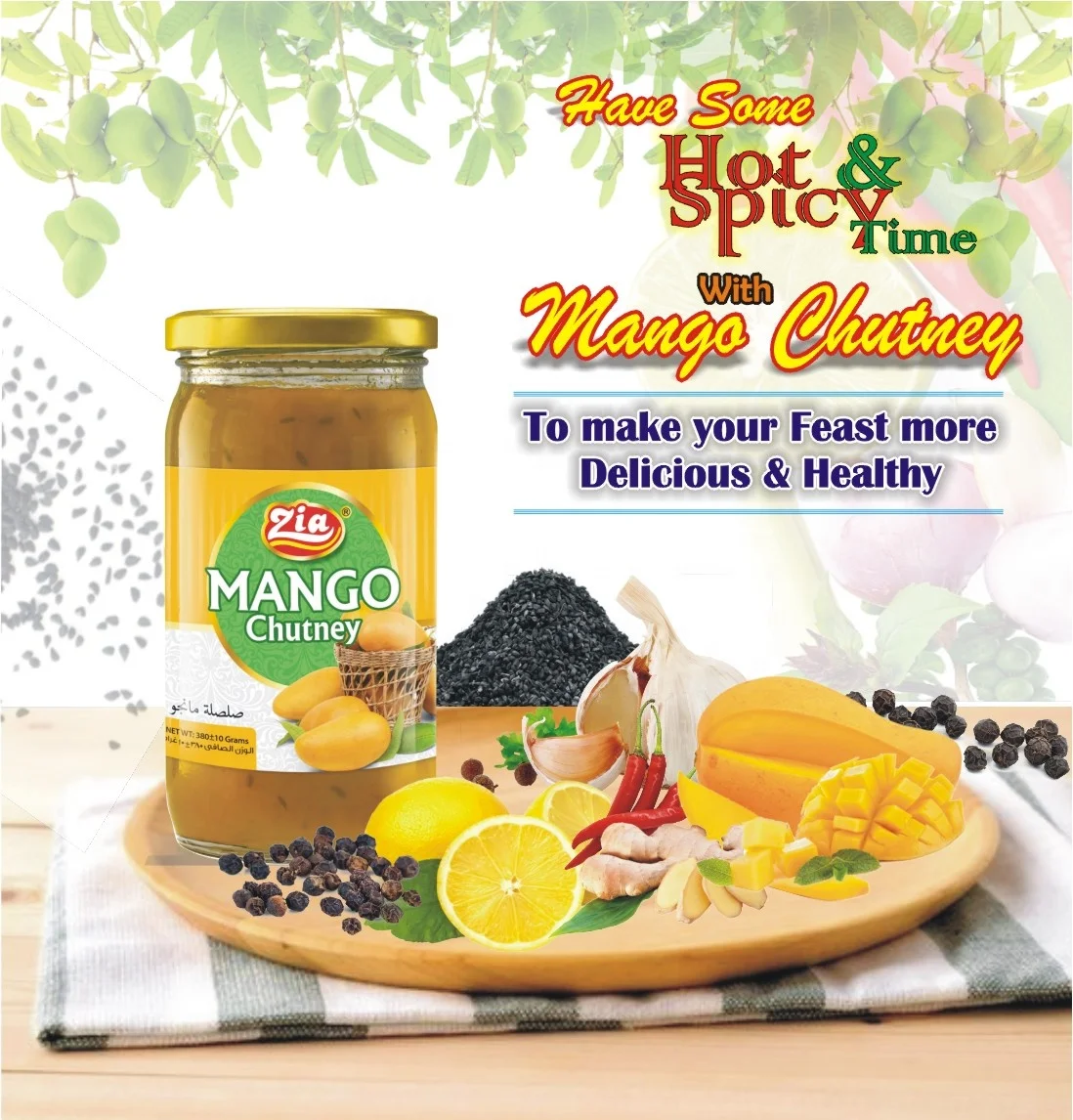 Super Quality Mango Sauce Chutney Best Appetizer Food Zia Mango Sauce Healthy & Nutritious Your Perfect Meal Partner