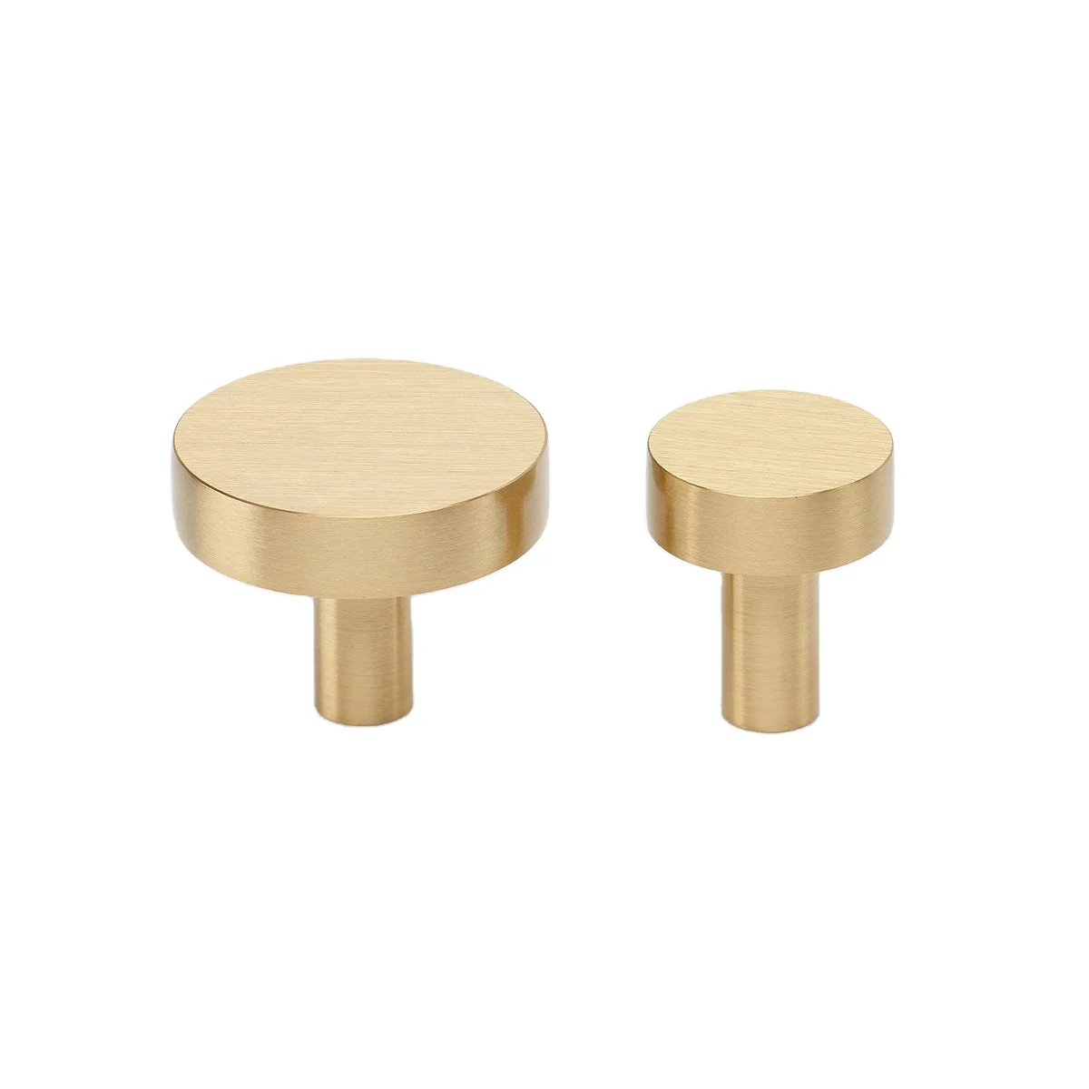 New design top quality furniture pulls kitchen gold brass door handles half moon design and brass knob