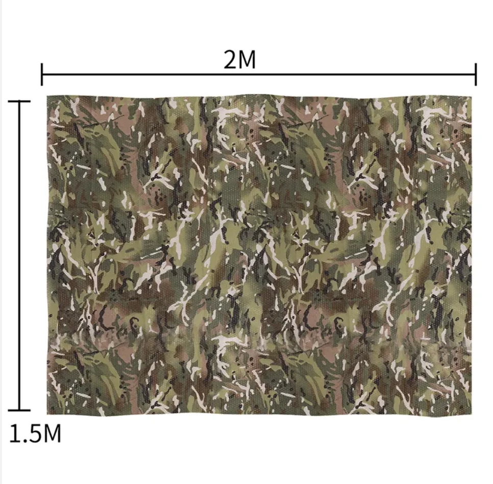 Multiple Color Hidden Camo Netting Durable Polyester Conceal Net 1.5*2M