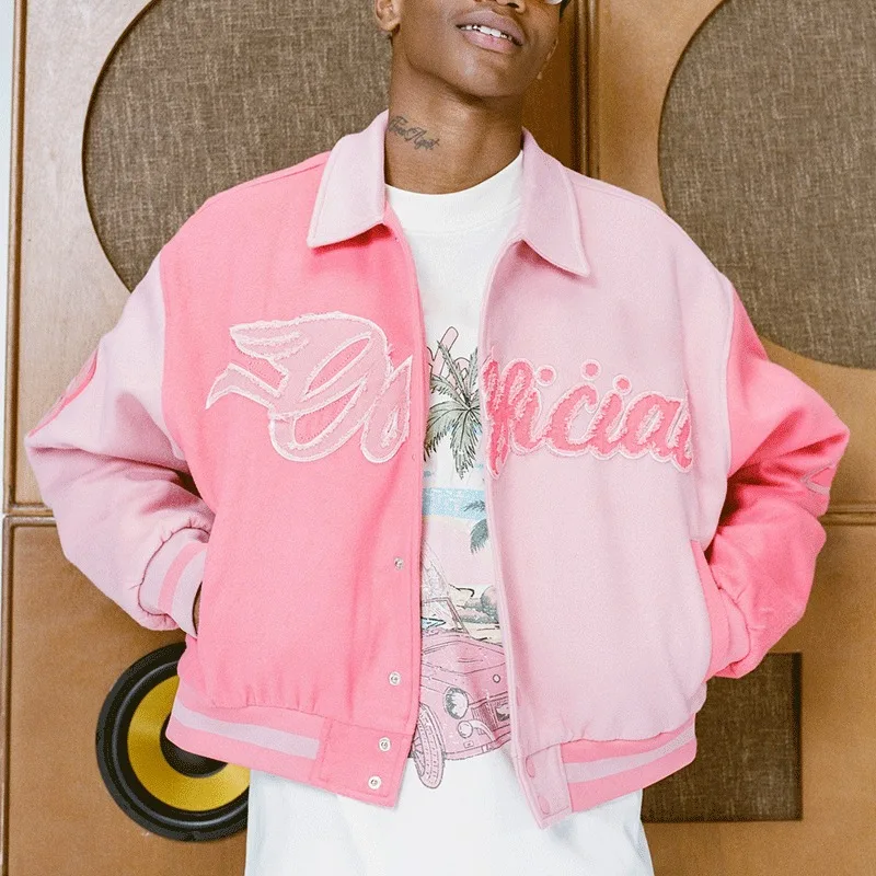 Hot Sell Men Varsity Jackets Private Label Wool Body Leather Sleeve Custom Men Patchwork Embroidered Bomber Letterman