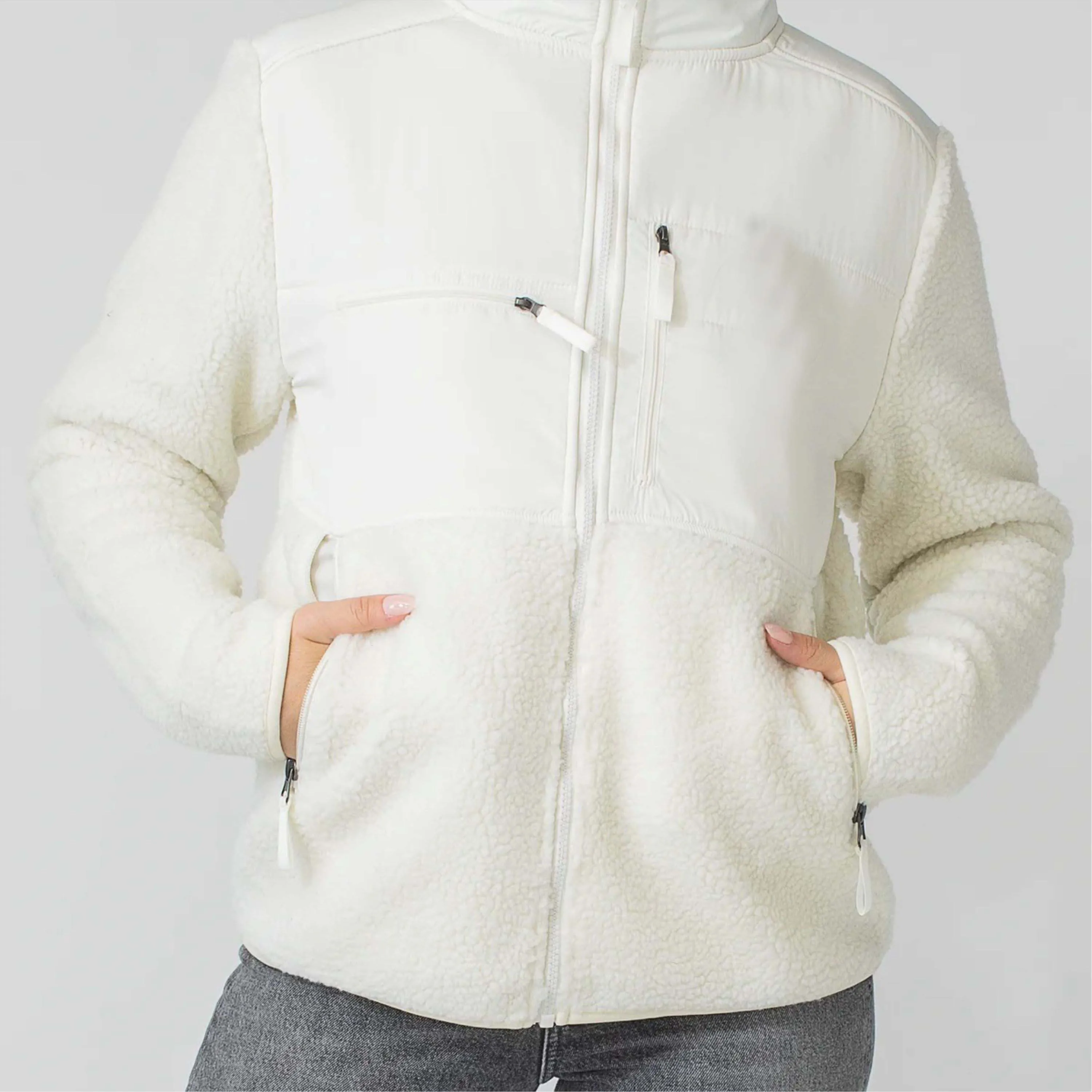 High-Quality Full-Zip Sherpa Fleece Jacket - Ultra Soft and Warm Outerwear - Perfect for Winter and Outdoor Activities