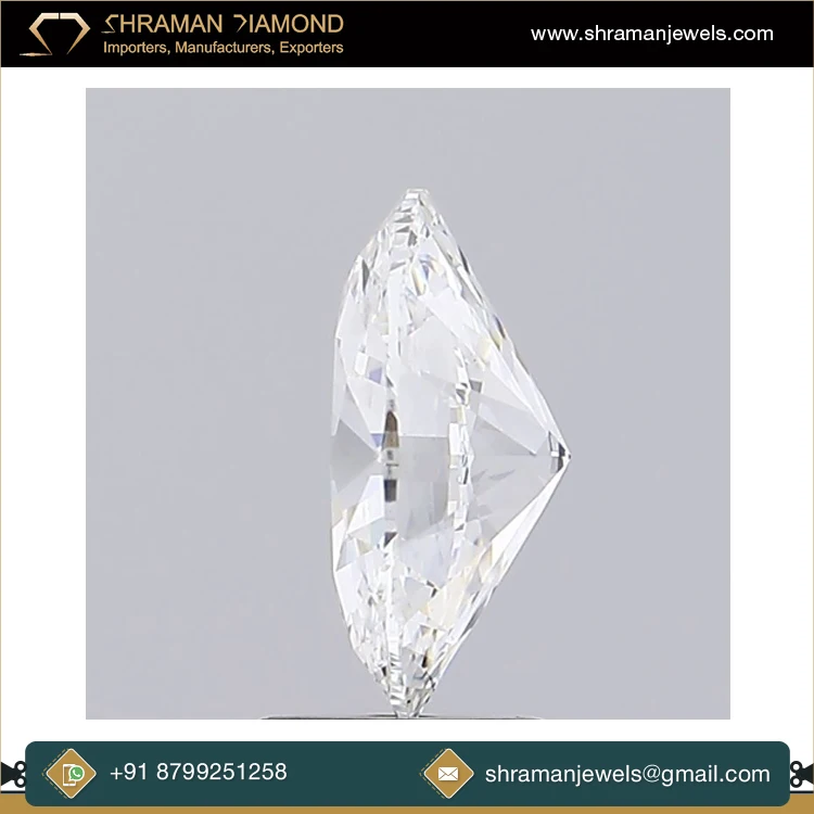 Indian Exporter of High Quality Oval Cut 1 Carat and VVS2 Clarity Lab Grown Moissanite Loose Diamonds for Engagement Rings