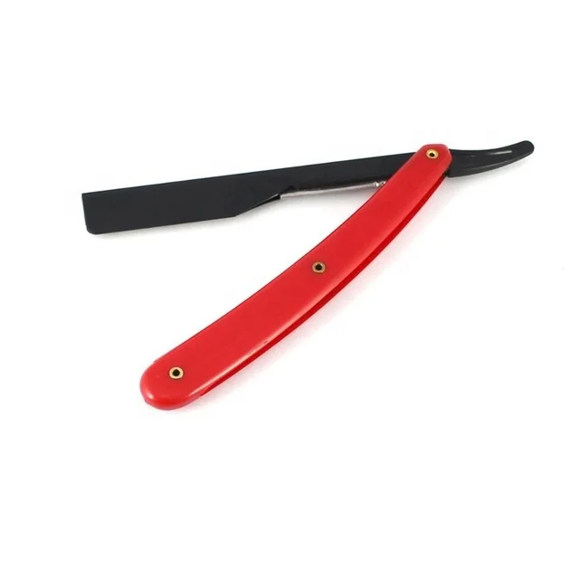 Male PTW Razor Slide out Expose Blade RED Sliding Out Razor For Barbers Free Customize Logo Straight Razors Barber supplies