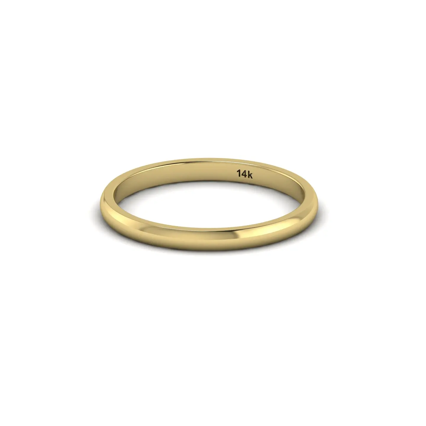 New Arrival Comfort Fit Fine Gold Ring 9k/14K Yellow Light Court Shape with Custom Logo Wedding Gift Women Lady Girl Plain Band