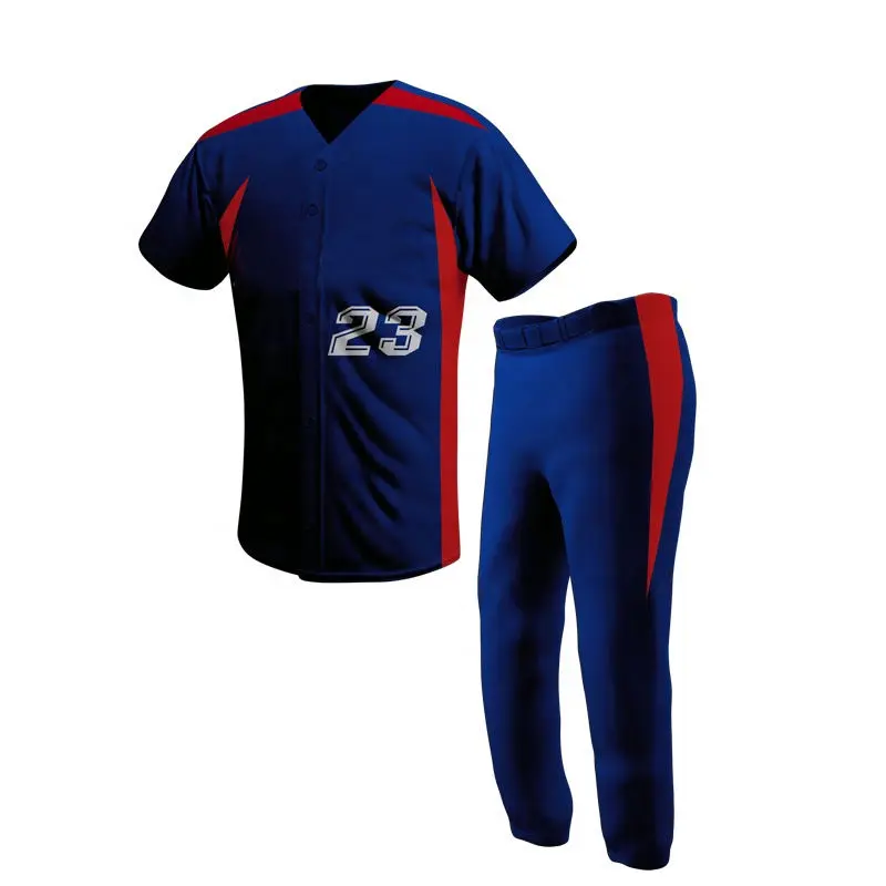 Men Baseball Uniform Quick Dry Latest Design Short Sleeve Men Baseball Uniform Set