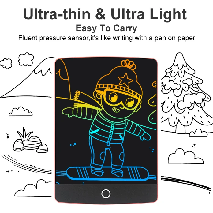 2022 New 8.5 Inch Borderless Digital Drawing Board Erasable Graffiti Education Learning Colorful Electronic Lcd Writing Tablet