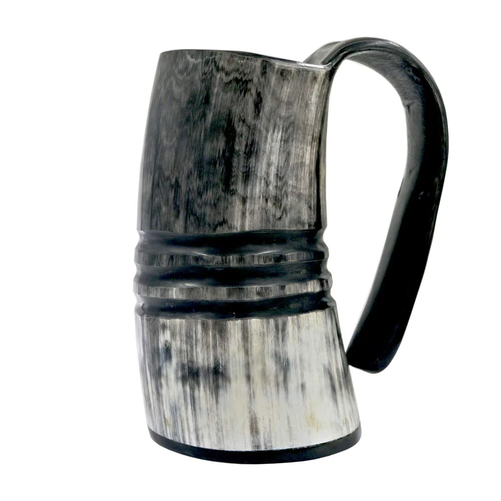 Unique Ox Horn Made Beer drinking horn mugs 100% Natural Large capacity buffalo horn beer mugs Handcrafted mugs