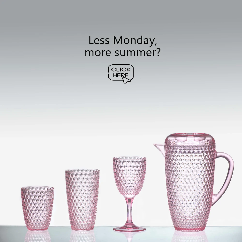 [Holar] Taiwan Made Acrylic AC Restaurant Hotel Bar Custom Color Diamond Party Wine Glasses