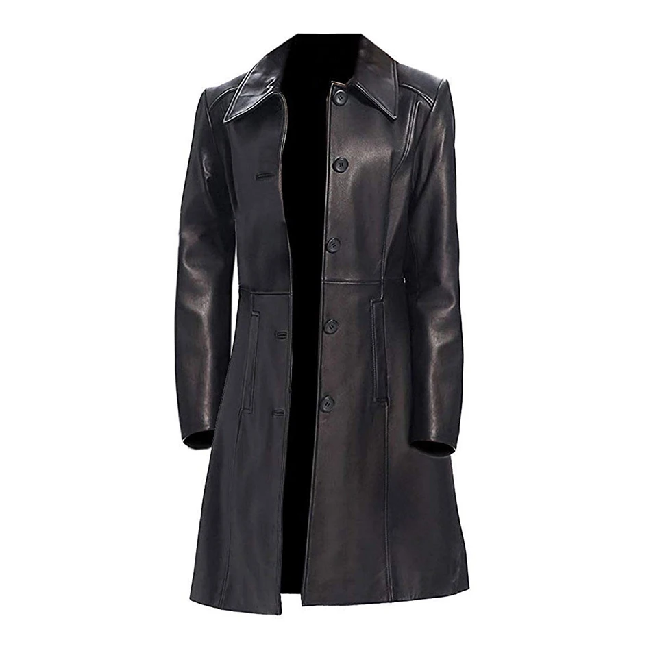 Top Premium Quality for Women long coats Original Pure Leather 100% cow easy feel leather coat