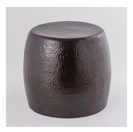 Copper Finished Coffee Table Round Hammered Aluminium Metal Furniture Center Table Available In Wholesale Price For Bulk Orders