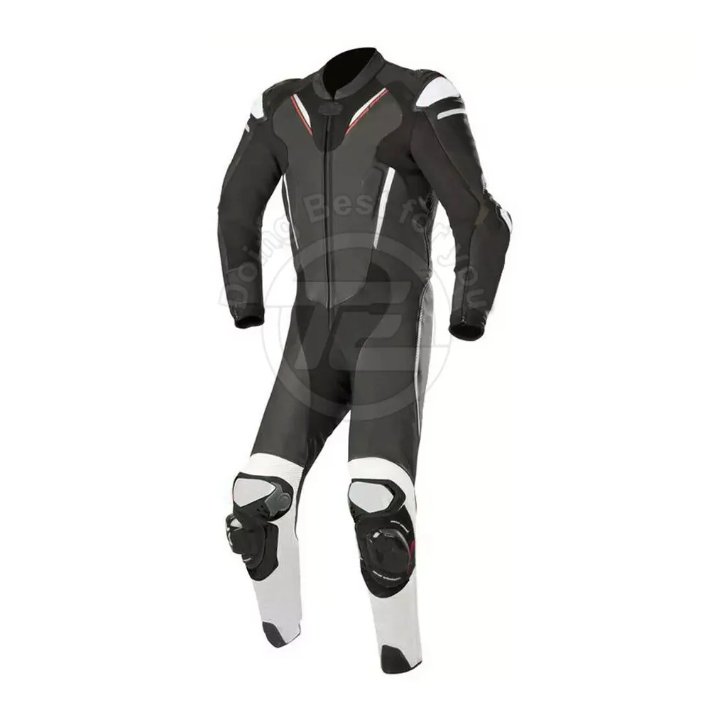 Мужской мотоциклетный костюм из натуральной кожи