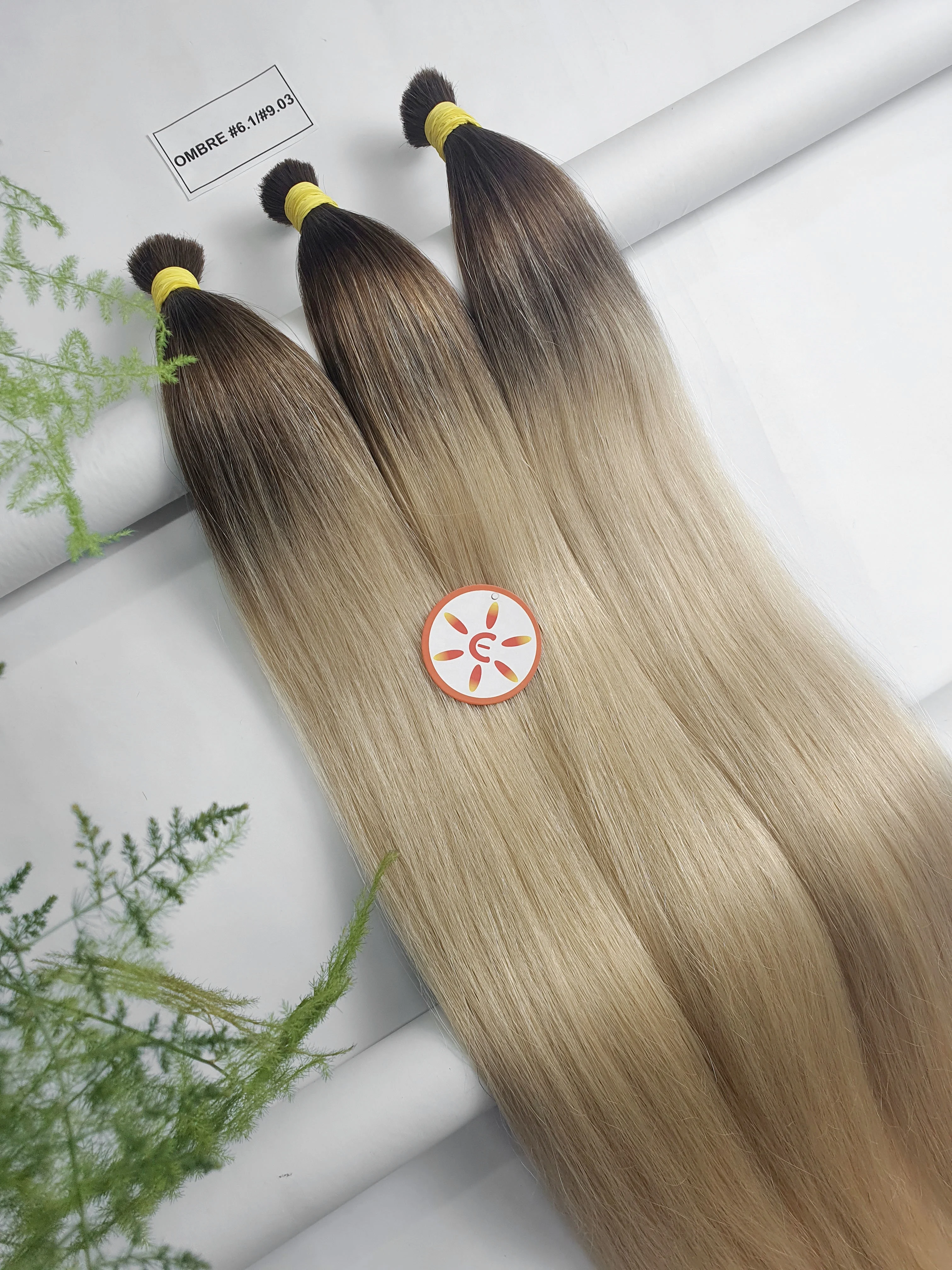 E-HAIR VIETNAM | 2 new hair models OMBRE #6.1/#10, #6.1/#9.03 Bulk Hair are specially treated, soft and smooth, no fading